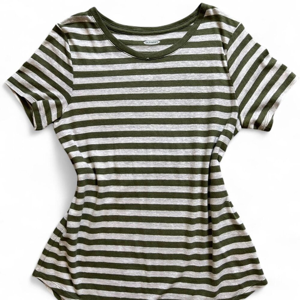 Old Navy Linen Blend Striped Tee